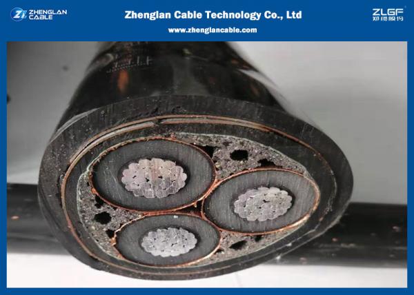  China 8.7/15KV MV 3C Armoured Power Cable CU / AL Material XLPE Insulated Cable supplier