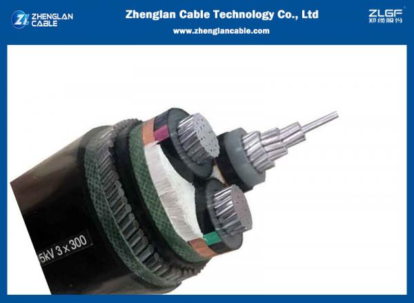8.7-15kv SWA armored aluminum cable underground power cable 3x150mm2 BS 6622/BS 7835/IEC 60502/VDE 0276