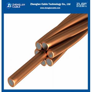 China 8mm Copper Clad Steel Wire Rod High Tensile Bare Copper Electrical Cable supplier