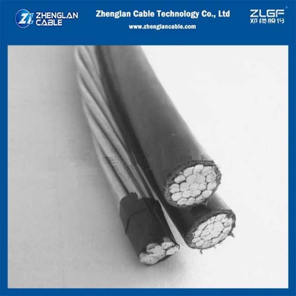  China Aerial bundled cable service drop cable Barnacles 2x4AWG+1x4AWG AAC/XLPE, AAAC neutral supplier