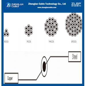  China Bright Copper Clad Steel Strand Wire CCS Conductor For Earthing/Grounding System supplier