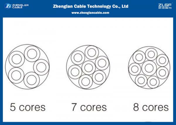  China Copper Multi / 5 Cores Control Cable / Armoured Cable IEC 60502 Standard PVC / XLPE Insulated supplier
