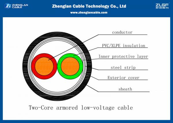 IEC 60502-1 2C Armoured Power Cable , Xlpe Insulated （CU/XLPE/LSZH/STA/NYBY/N2XBY/NYRGBY/NYB2Y）