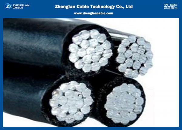  China Low Voltage 4 Awg Aluminum Wire Aerial Insulated Cable Temperature Resistant supplier