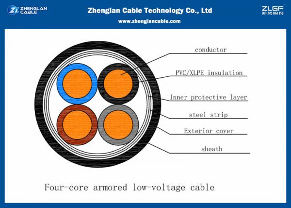  China Low Voltage 4 Core Outdoor Underground Armoured Cable SWA Armoured Cable IEC Standard supplier