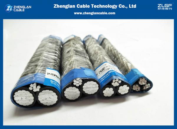  China Low Voltage AL/XLPE Bare Al Alloy Overhead Bundled Cable 0.6/1kv 2×50sqmm+25sqmm supplier