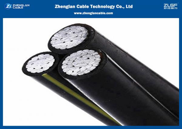  China Neutral Supported LV MV Overhead Insulated Cable / Service Drop Cable Duplex Service Drop Cable supplier