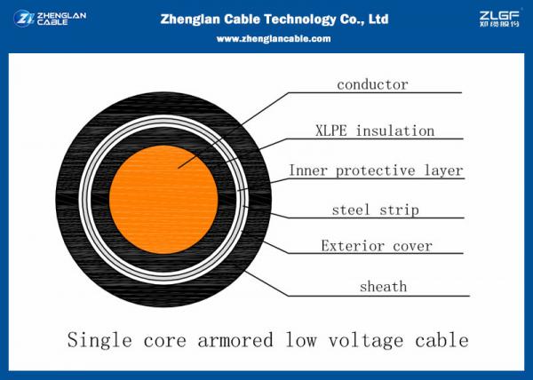  China Nominal Area :10~630mm2 0.6/1KV LV Single Core Insulated Cable /Armoured Power Cable（CU/PVC/XLPE/STA/NYBY/N2XBY)） supplier