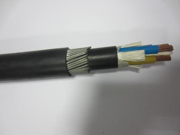 0.6 1kV 4 Core Low Voltage Cable , Steel Wire Armoured XLPE Cable Construction Use