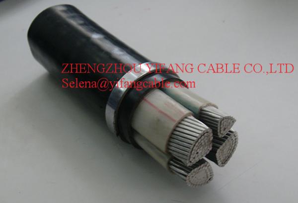 4 Core 185 Sq Mm Xlpe Aluminium Armoured Cable Steel Wire Or Steel Tape