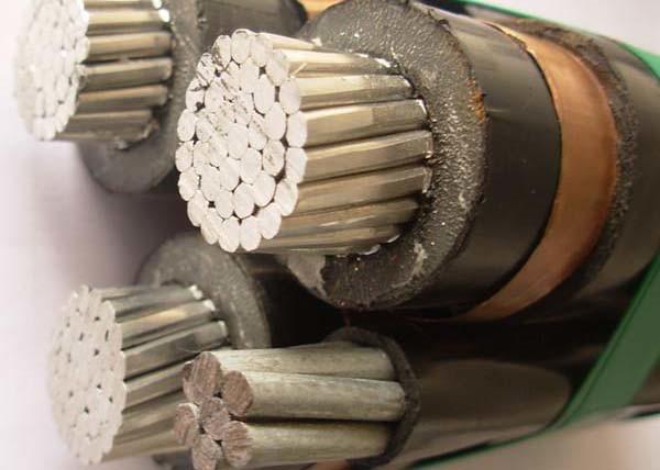 AL 3x150mm2 Copper Tape Screen Cable For Overhead Power Transmission 6.35/11KV