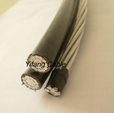  China Black Insulation Aluminum Service Cable / Aluminum Triplex Cable CE / ISO Certification supplier
