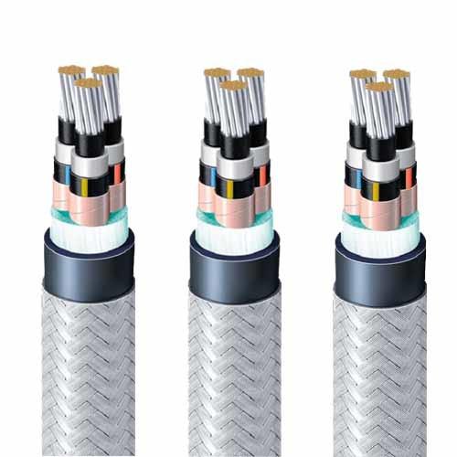 Flame Retardant Naval Marine Power Cable Polyolefin Elastomer Sheath 3x25mm2