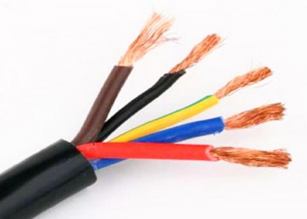 Stranded Bare Copper Rubber Insulated Cable , Rubber Sheathed Flexible Cable