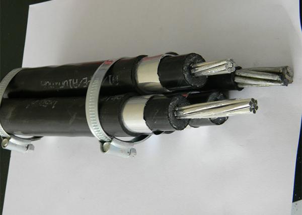 Twisted HT Medium Voltage Power Cables 24kv Longitudinal Aluminum Plastic Tape